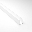A Straight Mounting Profile for Neon XL and Neon Las Vegas Easy is displayed on a plain white background, U-shaped and white, with one open end angled toward the camera.