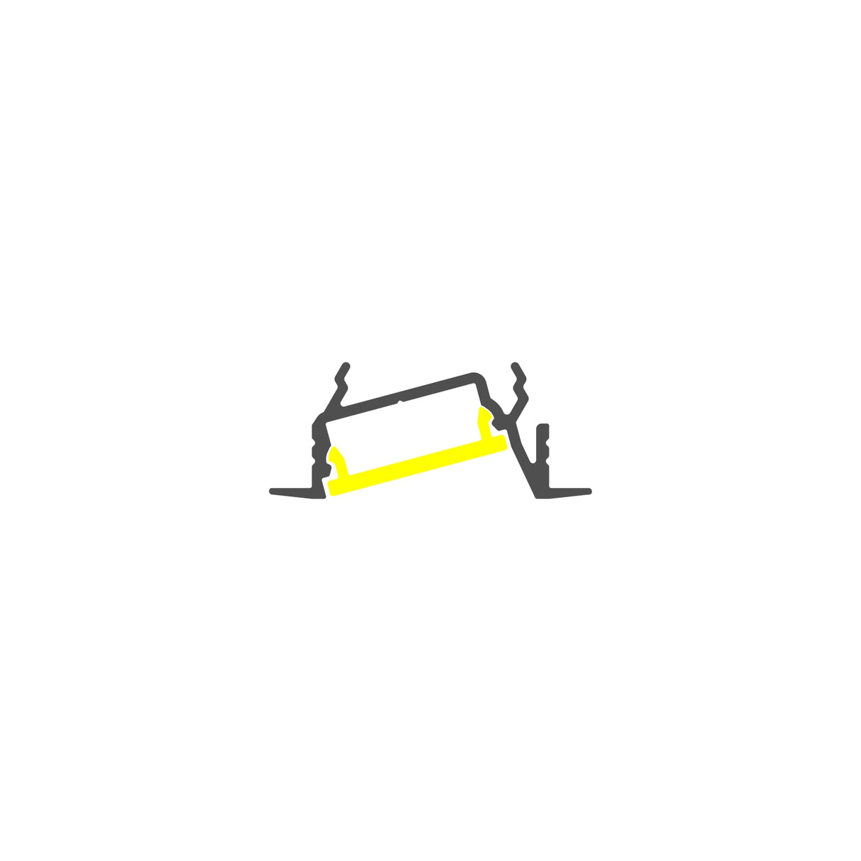Recessed LED Channel for Angled Lighting ~ Model Diagonal14