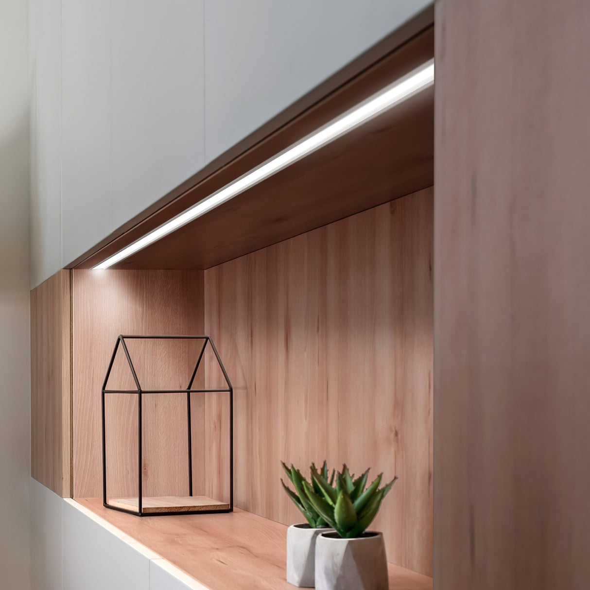 Recessed LED Channel for Angled Lighting ~ Model Diagonal14