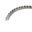 The Flexible Die-Cut Mounting Profile for Neon XL and Neon Las Vegas Profile features interconnected metal brackets with rectangular cutouts, designed for adaptable LED neon lighting installations, shown on a white background.