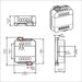 Configurable Push Button Input Module for Casambi ~ Model CBU-8PUSH dimensions drawing