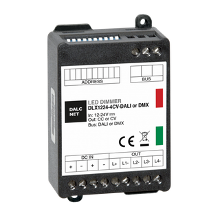 RGBW 4-Channel LED Dimmer with DALI Control ~ Model DLX1224-4CV-DALI | Wired4Signs USA