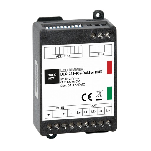 RGBW 4-Channel LED Dimmer with DALI Control ~ Model DLX1224-4CV-DALI | Wired4Signs USA