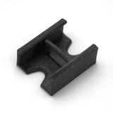 A compact, black, 3D-printed Linear Connector for SL7 Profile featuring parallel side walls and a central groove, shown on a white background.