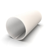 The 2.56 Round Acrylic LED Lighting Tube ~ Model Sierra65 rests on its side against a white background, showing its open end and interior—perfect as an LED diffuser tube due to its UV-stable acrylic construction.