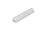 The LED Channel Cover ~ D1 Click is a white, semi-circular cover made of plastic or metal with an open bottom, perfect for cable management or wire protection, and is shown on a plain white background.