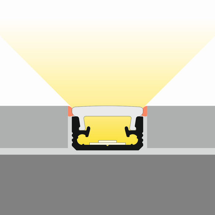 Recessed Walk-Over LED Channel for Tiled Floors ~ Model Floor8