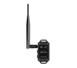 The Automatic Gate and Door Controller ~ gateBox Pro by Blebox is a rugged black device with a long antenna and small display, enabling convenient and secure remote gate control via Wi-Fi.
