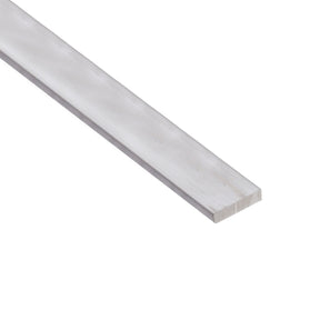A flat, rectangular metal bar with a smooth silver finish is shown against a white background; it is the LED Mounting Plate for Ginebra Profile, designed for optimal heat dissipation.