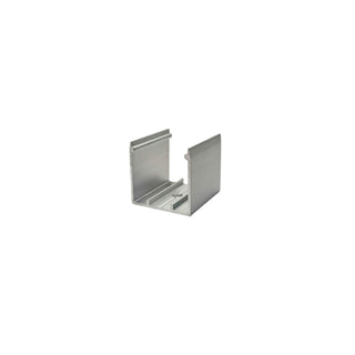 A small, silver Aluminum Mounting Clip for Neon Las Vegas XL with an open rectangular shape and inner grooves, shown on a white background. Perfect for securely installing your Neon Las Vegas XL sign.