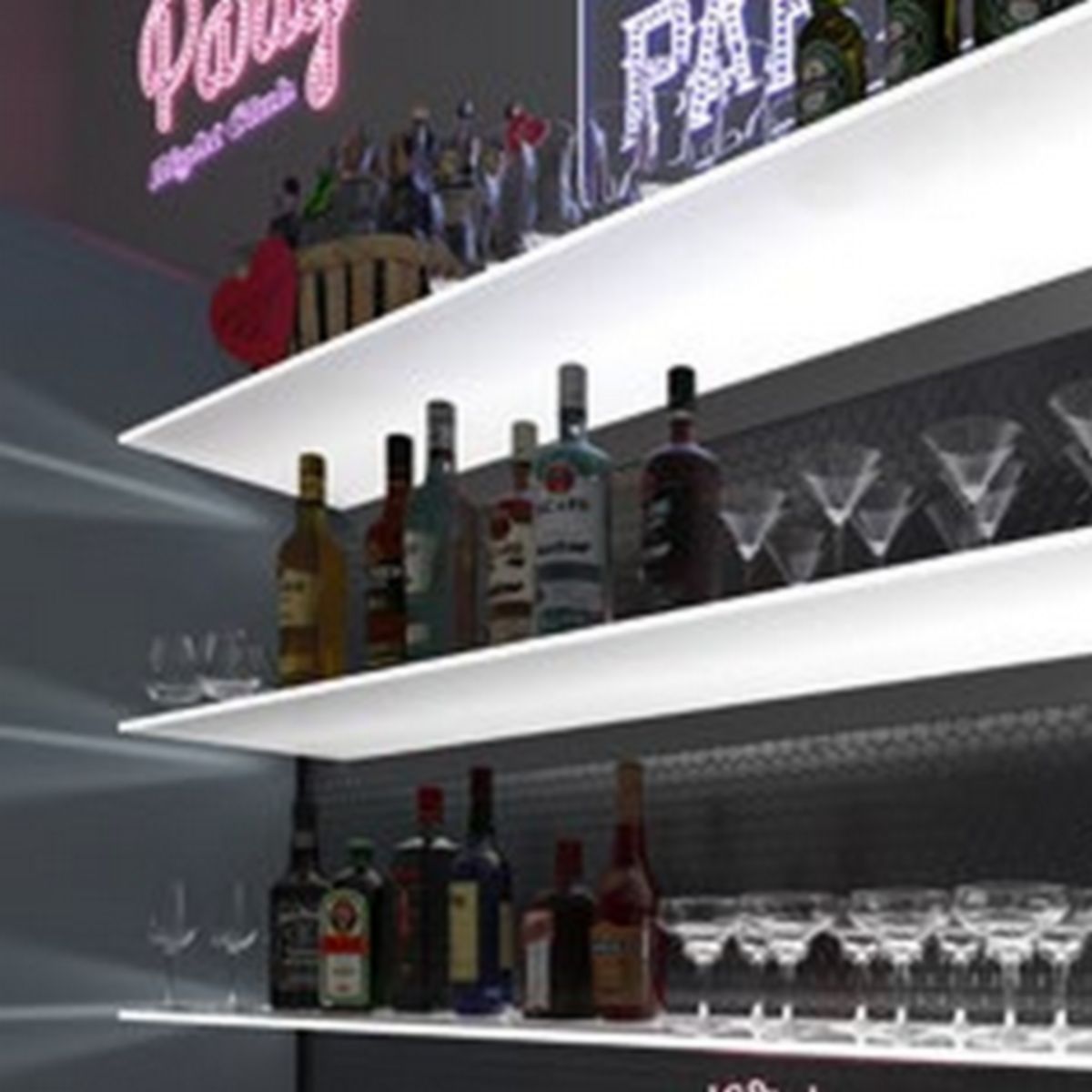 Shelf Bracket Edge-Lit LED Channel ~ Model Pula P10