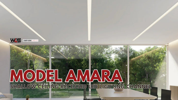 Model Amara shallow recessed LED channel
