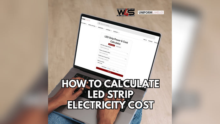 Wired4Signs USA LinkedIn post promoting the LED Strip Electricity Cost Calculator