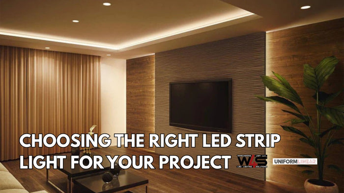 Assortment of LED strip lights showing different colors and strip types