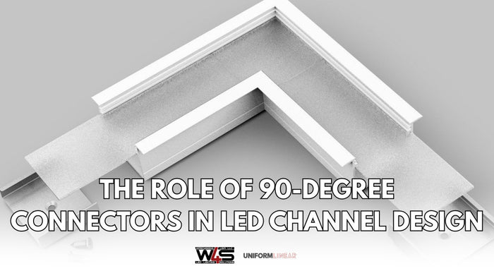 90-degree corner connectors joining LED channel profiles at a right angle