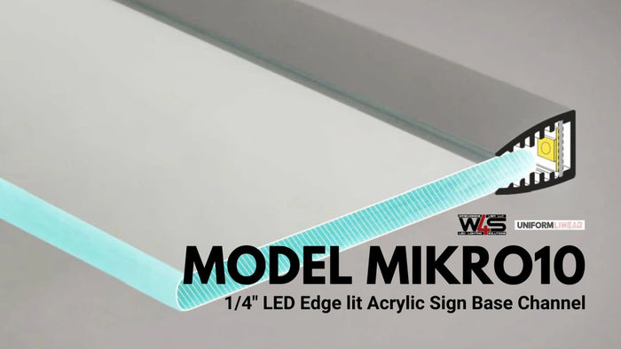 Mikro10 edge-lit LED extrusion for signage