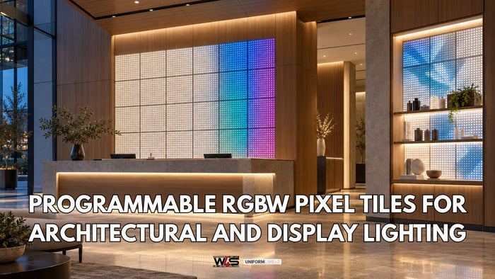 Dalcnet RGBW programmable pixel tile for architectural and display lighting