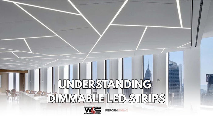 Dimmable LED strip lighting with adjustable brightness levels
