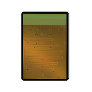 The Automatic Wifi Rain Detection Sensor ~ rainSensor by Blebox features a rectangular wireless design with a green top section and copper circuit traces on a brown board, labeled rainSensor by blebox.eu on the front.