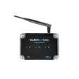 The switchBoxT Pro by Blebox is a black Wireless Triple WiFi Relay Switch Controller with one antenna on top, three touch-sensitive front buttons, and a transparent case—ideal as a smart switch controller.