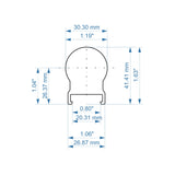 White Border Contour Tube Light ~ Hi-Lite 30 Field Adjustable