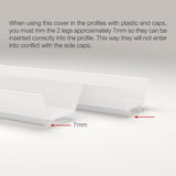 LED Diffuser with Side Wings for Easy-On XL Profiles - Wired4Signs USA - Buy LED lighting online