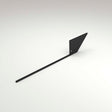 A black metal End Cap for Bonn Profile featuring a long, thin rod attached to an angled rectangular plate with a small hole. The end cap is displayed on a plain, light background.