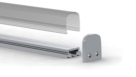 Aluminum end cap for Alu-Square profile, w/out cable hole - Wired4Signs USA - Buy LED lighting online