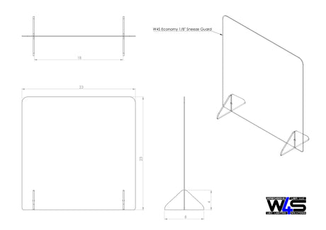 Economy 1/8" Sneeze Guard - Wired4Signs USA - Buy LED lighting online