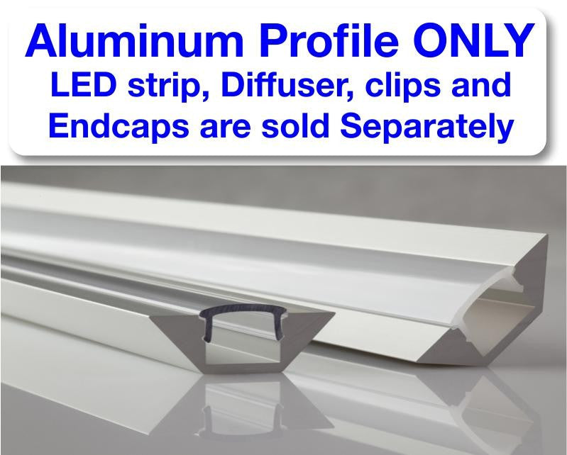 45 Degree Corner LED Channel ~ Model Alu-Corner - Wired4Signs USA - Buy LED lighting online