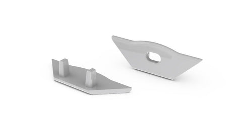 ABS end cap for ALU-Corner LED profile in white - Wired4Signs USA - Buy LED lighting online