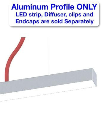 Surface Mount LED Aluminum Channel ~ Model SPL35-FL [Profile Only] - Wired4Signs USA - Buy LED lighting online