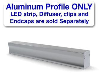 Surface Mount LED Strip Channel ~ Model SLW20 [Profile Only] - Wired4Signs USA - Buy LED lighting online