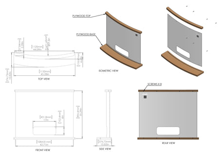 Curved Sneeze Guard With Wooden Frame - Wired4Signs USA - Buy LED lighting online