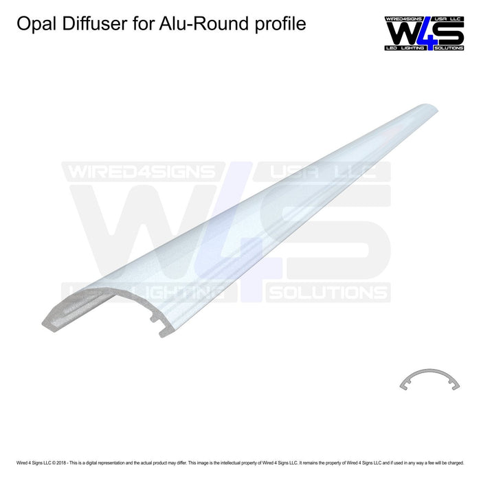 Diffuser for Alu-Round profile - Wired4Signs USA - Buy LED lighting online