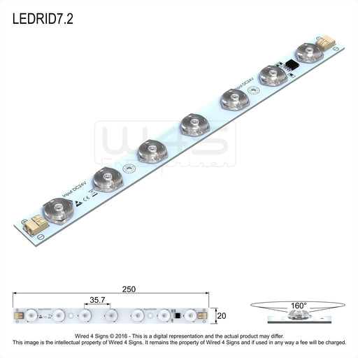 7.2w High CRI Back-lit LED Linear Module - Wired4Signs USA - Buy LED lighting online