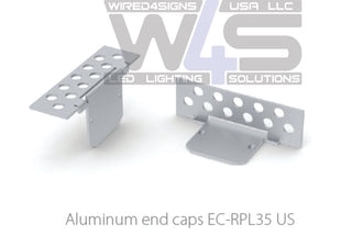 End cap for plaster board profile RPL35US, without cable hole - Wired4Signs USA - Buy LED lighting online