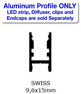 Thin Surface Mount LED Strip Channel ~ Model Alu-Swiss - Wired4Signs USA - Buy LED lighting online