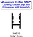 Thin Surface Mount LED Strip Channel ~ Model Alu-Swiss - Wired4Signs USA - Buy LED lighting online