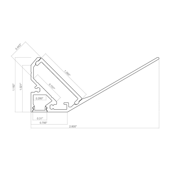 Up and Down Cove Lighting Molding Profile ~ Model Alu-Ceiling Washer - Wired4Signs USA - Buy LED lighting online