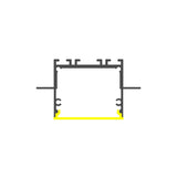 1" Ceiling/Wall Recessed Linear LED Lighting Profile ~ Model Belfast - Wired4Signs USA - Buy LED lighting online