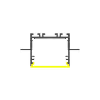 1" Ceiling/Wall Recessed Linear LED Lighting Profile ~ Model Belfast - Wired4Signs USA - Buy LED lighting online