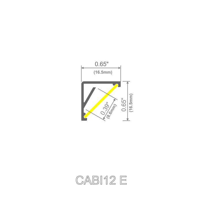 30/60 Degree Corner LED Channel ~ Model Cabi12 - Wired4Signs USA - Buy LED lighting online