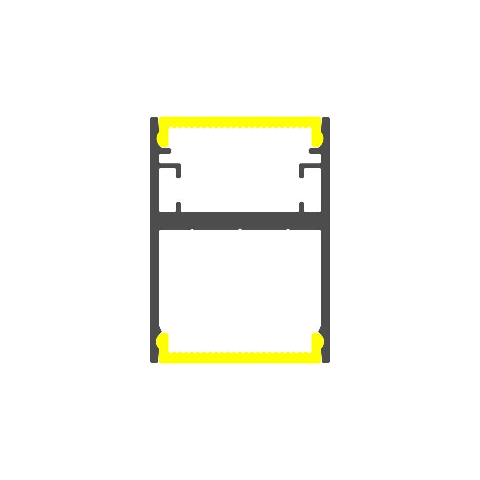 Rectangular LED Linear Pendant - Model DPLS [Profile Only] - Wired4Signs USA - Buy LED lighting online