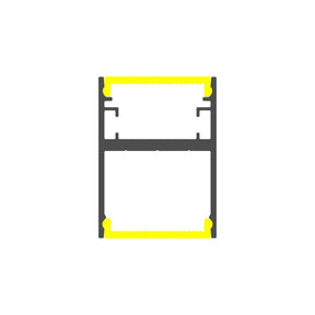 Rectangular LED Linear Pendant - Model DPLS [Profile Only] - Wired4Signs USA - Buy LED lighting online