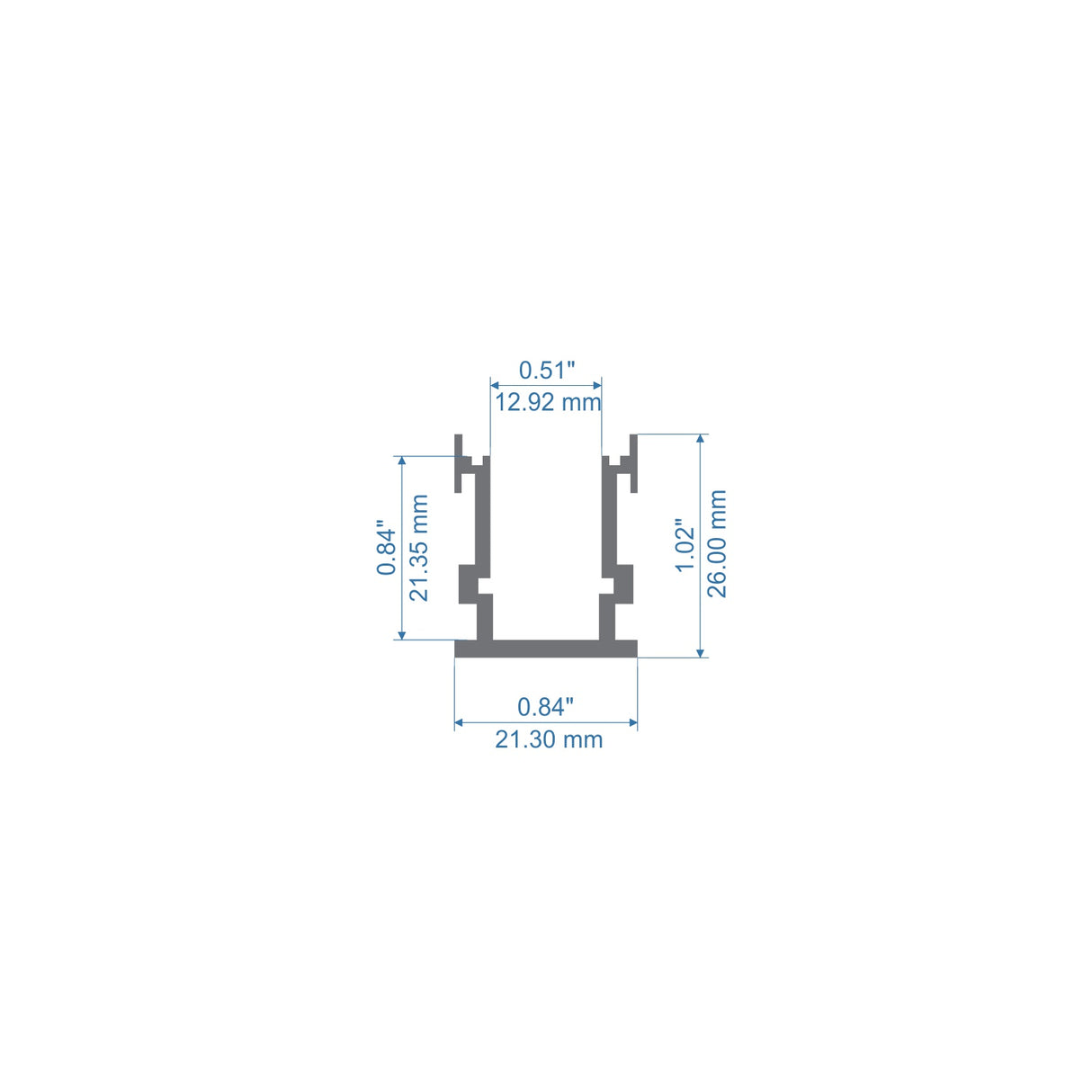 Drive-safe Embedding LED Profile ~ Model Dublin XL - Wired4Signs USA - Buy LED lighting online