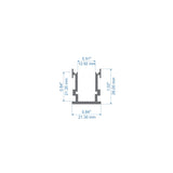 Drive-safe Embedding LED Profile ~ Model Dublin XL - Wired4Signs USA - Buy LED lighting online