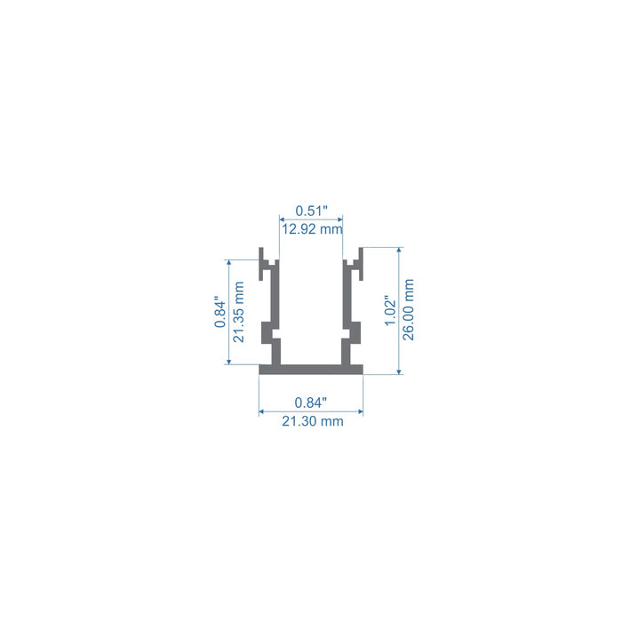 Drive-safe Embedding LED Profile ~ Model Dublin XL - Wired4Signs USA - Buy LED lighting online