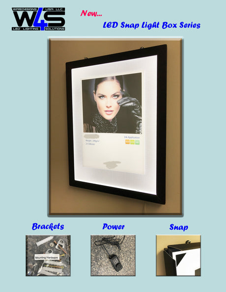 UL W4S Snap Frame Light Box - W4S2436S (24x36inch) - Wired4Signs USA - Buy LED lighting online