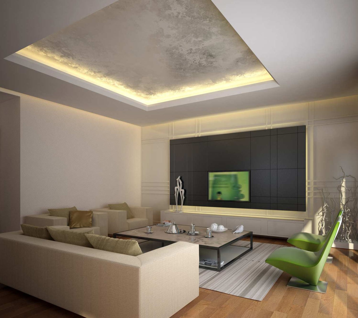 LED Profile For Plasterboard Drop Ceiling Perimeter Lighting ~ Model Frame14 - Wired4Signs USA - Buy LED lighting online